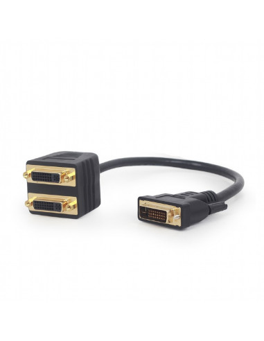 CABLU video GEMBIRD, splitter DVI-D DL (T) la 2 x DVI-I DL (M)