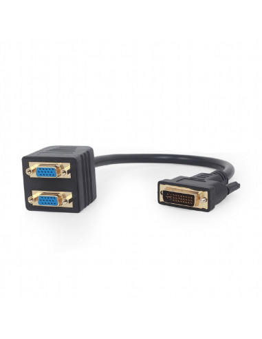 CABLU video GEMBIRD, splitter DVI-I DL (T) la 2 x VGA (M)