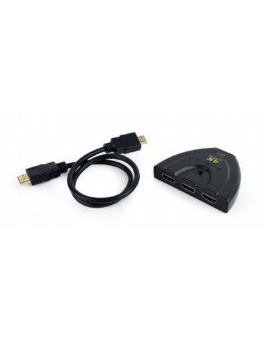 CABLU video GEMBIRD, switch 3 x HDMI (M) la HDMI (T), 0.5m