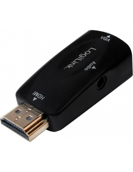 ADAPTOR video LOGILINK, splitter HDMI (T) la VGA (M) + Jack