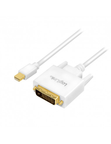 CABLU video LOGILINK, adaptor Mini-DisplayPort (T) la DVI-D DL