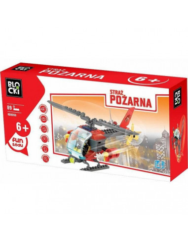 Elicopter Pompieri 89 piese, Joc Constructie Blocki,UNIQ00803