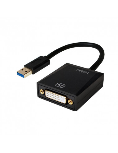 CABLU video LOGILINK, adaptor USB 3.0 (T) la DVI-I DL (M)