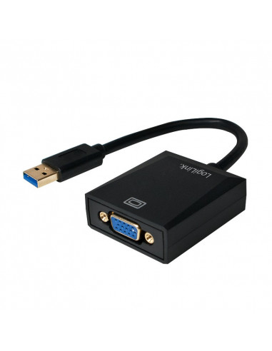 CABLU video LOGILINK, adaptor USB 3.0 (T) la VGA (M), 10cm