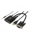 CABLU video LOGILINK, adaptor VGA (T) + Jack 3.5mm (T) la HDMI