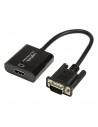 CABLU video LOGILINK, adaptor VGA (T) + Jack 3.5mm (T) la HDMI