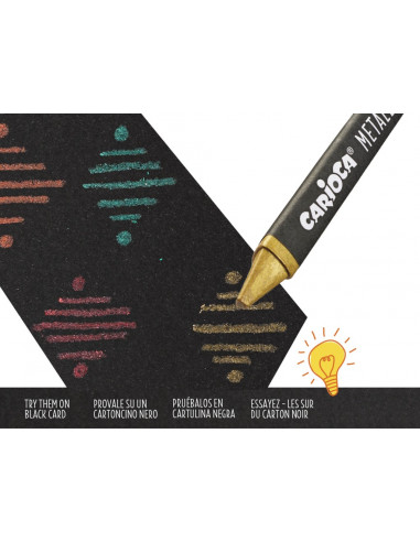 Set Creioane cerate Metallic Carioca, 8 buc/set,SKR205 Set Creioane cerate Metallic Carioca, 8 buc/set,SKR205