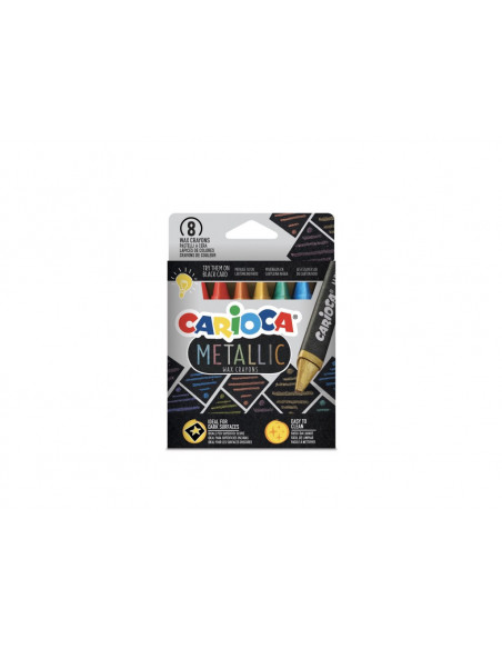 Set Creioane cerate Metallic Carioca, 8 buc/set,SKR205 Set Creioane cerate Metallic Carioca, 8 buc/set,SKR205