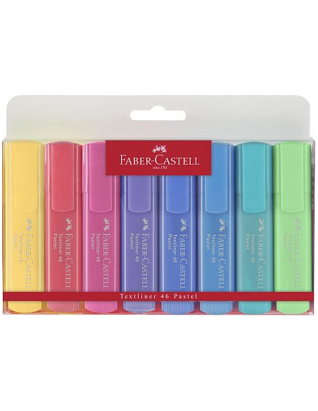 Textmarker 1546 Faber-Castell Set 8 (6 Pastel + 2 Galben) Textmarker 1546 Faber-Castell Set 8 (6 Pastel + 2 Galben)
