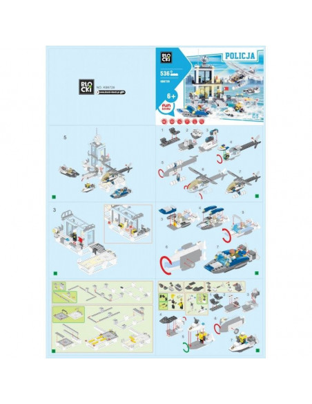 Statie Politie 536 piese, Joc Constructie Blocki,UNIQ70802
