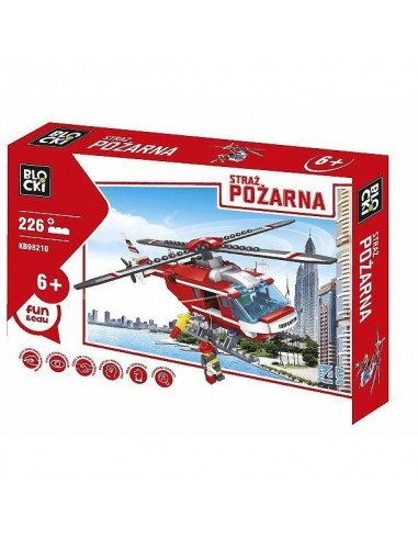 Elicopter Pompieri 226 piese, Joc Constructie Blocki,UNIQ82105