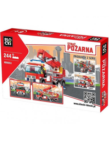 Macara Pompieri 244 piese, Joc Constructie Blocki,UNIQ80808