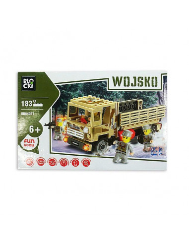 Camion Armata 183 piese, Joc Constructie Blocki,UNIQ40803