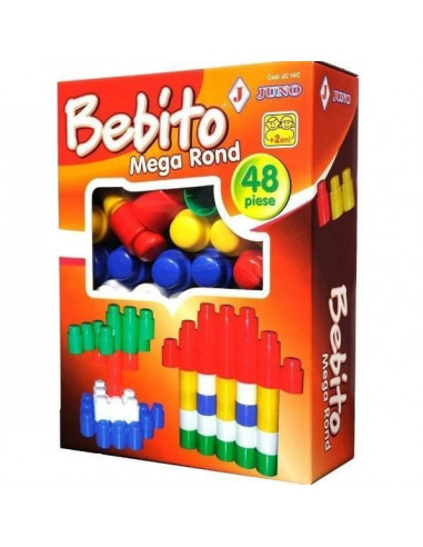 Bebito Mega Rond, 48 piese, Joc Constructie Juno,JC 14C