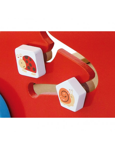 Antemergator rosu cu activitati tip Montessori,50950 Antemergator rosu cu activitati tip Montessori,50950