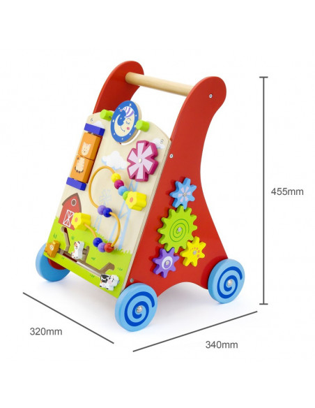 Antemergator rosu cu activitati tip Montessori,50950 Antemergator rosu cu activitati tip Montessori,50950