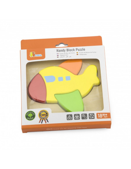 Puzzle din lemn - avion,50173