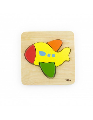 Puzzle din lemn - avion,50173