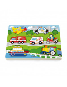 Puzzle cu sunete - mijloace de transport,51274 2