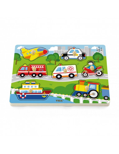 Puzzle cu sunete - mijloace de transport,51274 Puzzle cu sunete - mijloace de transport,51274