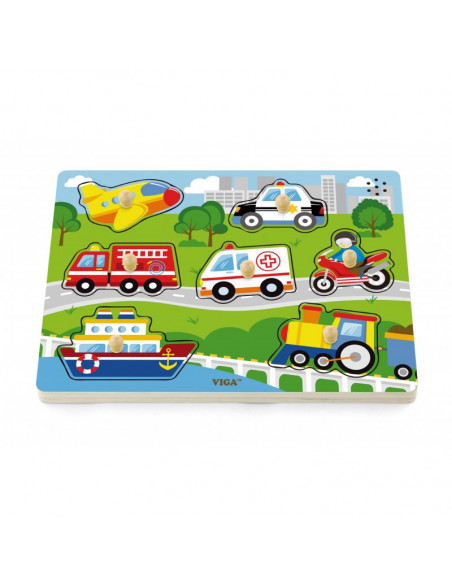 Puzzle cu sunete - mijloace de transport,51274 Puzzle cu sunete - mijloace de transport,51274