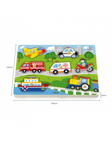 Puzzle cu sunete - mijloace de transport,51274 Puzzle cu sunete - mijloace de transport,51274