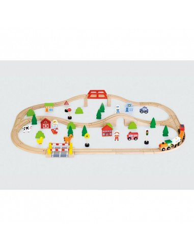 Set de trenulete din 90 de piese,50998