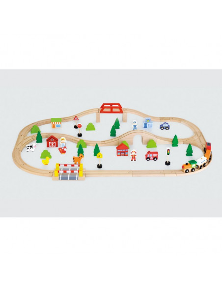 Set de trenulete din 90 de piese,50998