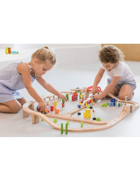 Set de trenulete din 90 de piese,50998