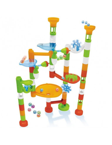 Joc de constructie - labirint cu bile - 80 piese,BKBU220 Joc de constructie - labirint cu bile - 80 piese,BKBU220