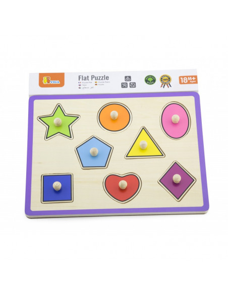 Puzzle cu maner - forme geometrice,50015 Puzzle cu maner - forme geometrice,50015