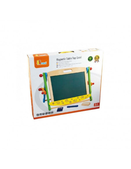 Sevalet de masa cu tabla alba magnetica si neagra, cu