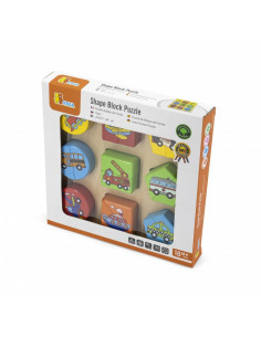 Puzzle din cuburi din lemn cu mijloace de transport,59586 2