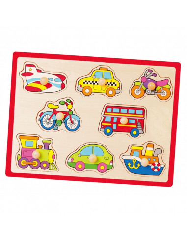 Puzzle cu manere - mijloace de transport,50016