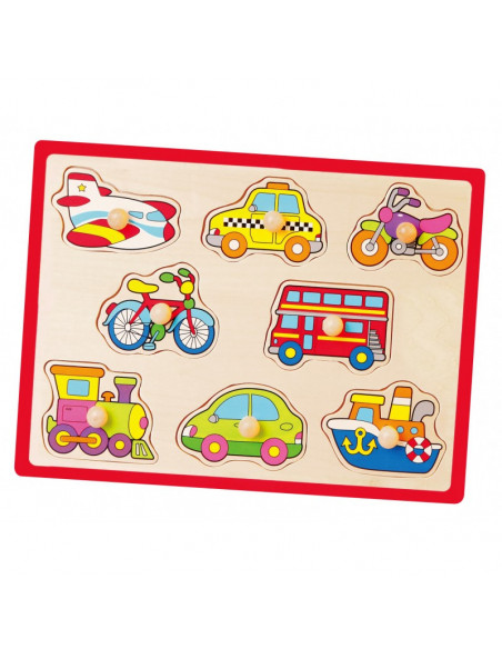 Puzzle cu manere - mijloace de transport,50016