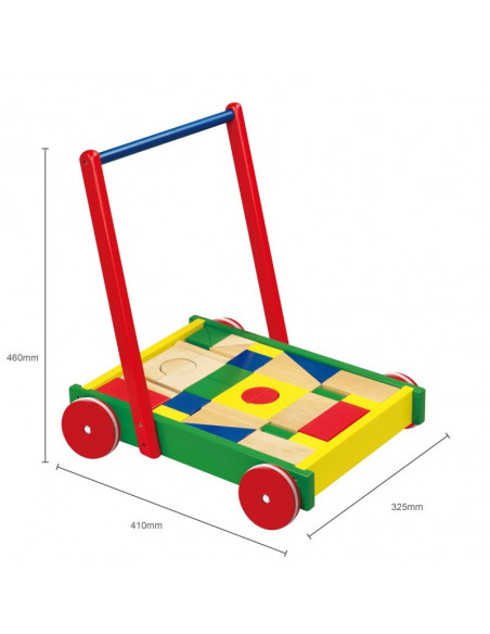 Cadru pentru mers multifunctional Viga cu cuburi,50306