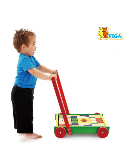 Cadru pentru mers multifunctional Viga cu cuburi,50306