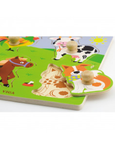 Puzzle cu manere - animale de la ferma,50839 2