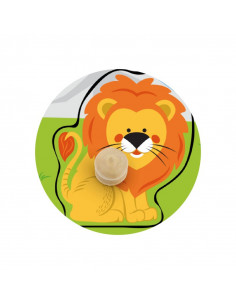 Puzzle cu manere - animale salbatice,50840 2