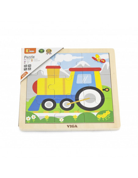 Puzzle din 9 piese mari - tren,51446