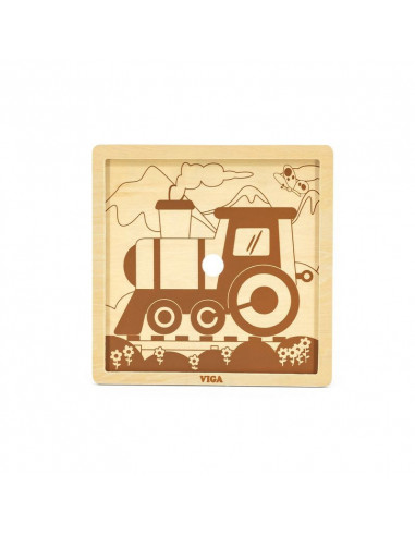 Puzzle din 9 piese mari - tren,51446