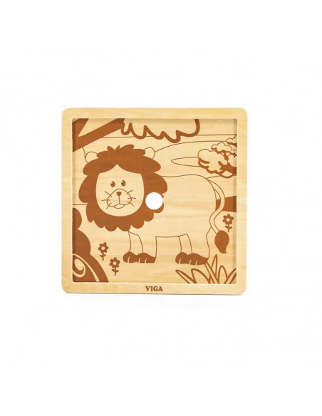 Puzzle din 9 piese mari - leu,51442