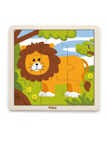 Puzzle din 9 piese mari - leu,51442