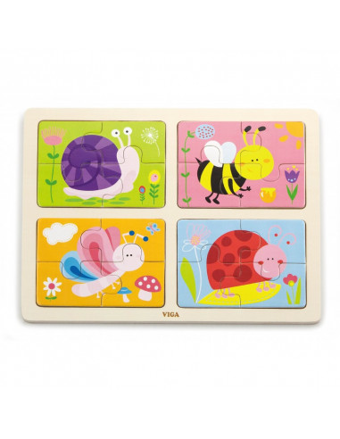 Puzzle 4 in 1 - Insecte,50189