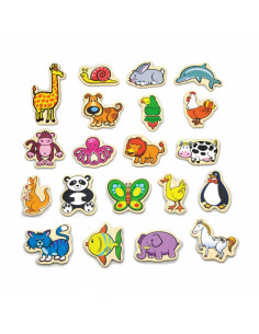 Set animale din lemn magnetice,58923 2