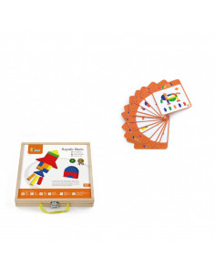Set magnetic - forme geometrice din lemn cu cutie,59687 2