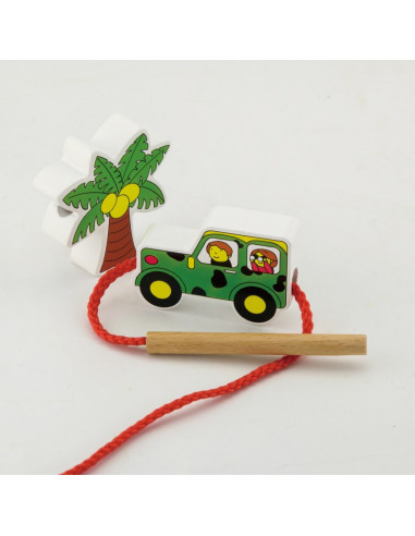 Margele de insirat din lemn - animale de la zoo,59549 Margele de insirat din lemn - animale de la zoo,59549