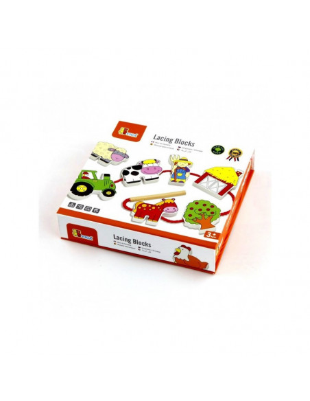 Margele de insirat din lemn - animale de la ferma,59548 Margele de insirat din lemn - animale de la ferma,59548