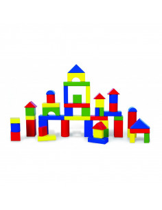 Cuburi de construit din lemn, colorate, 3.5 cm, 50 buc,59542 2