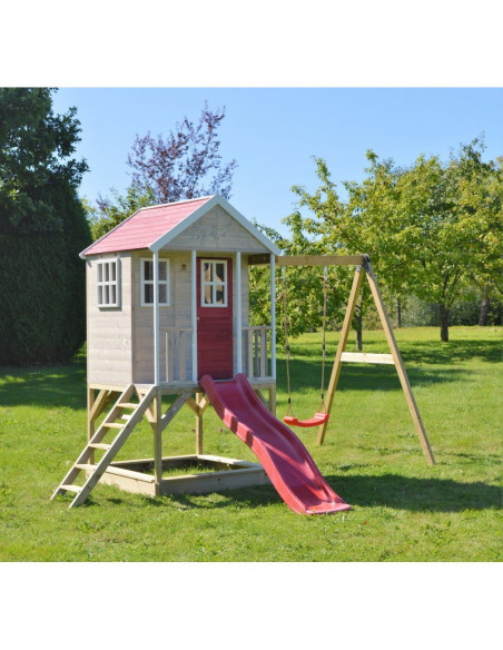 Casuta de gradina Nordic Adventure House cu platforma cu loc Casuta de gradina Nordic Adventure House cu platforma cu loc